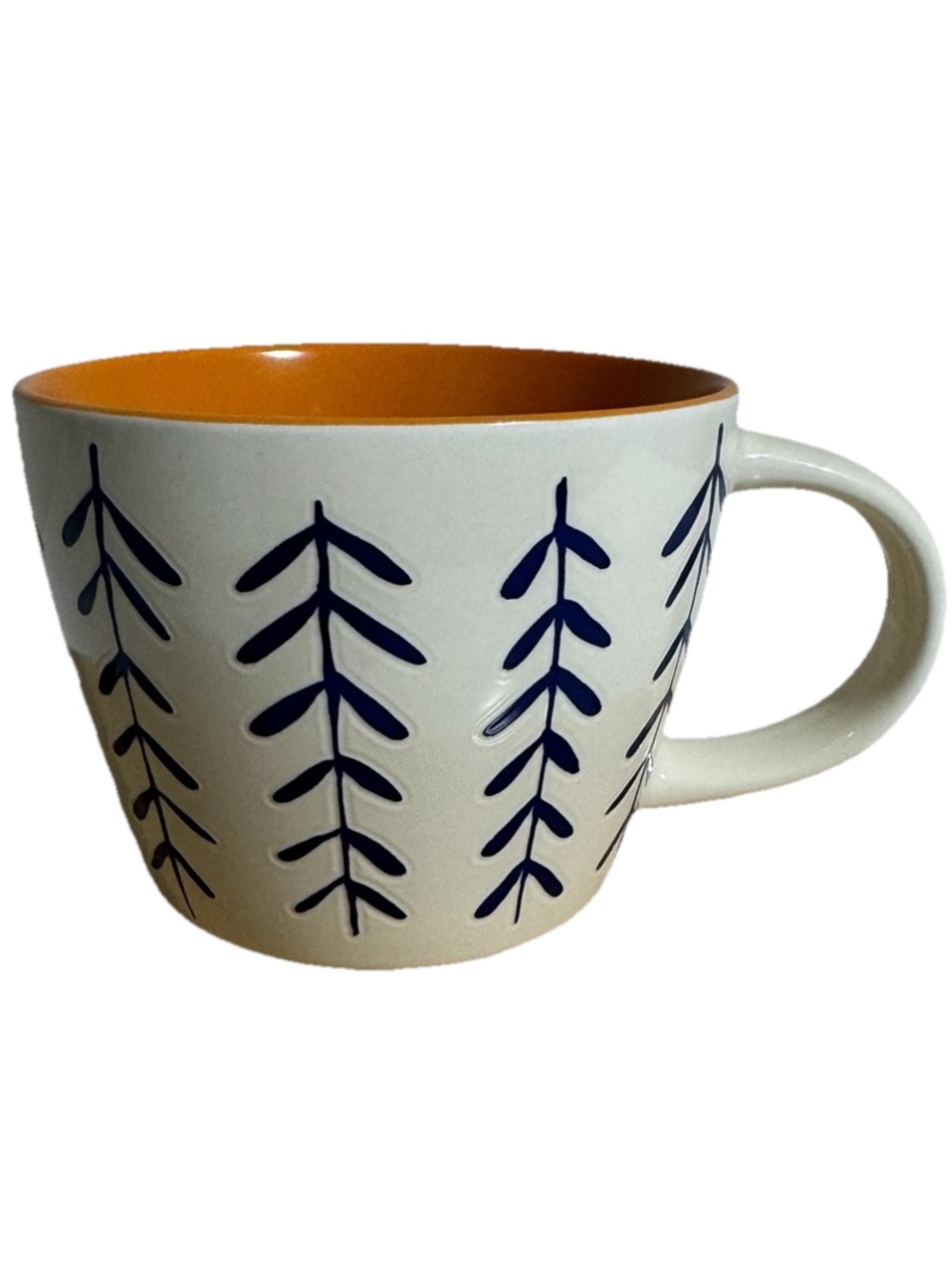Botanical Blue Vines with Orange inside 16 oz Opal House Target Large Cup